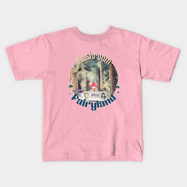 Fairyland forest Kids T-Shirt by Warmist